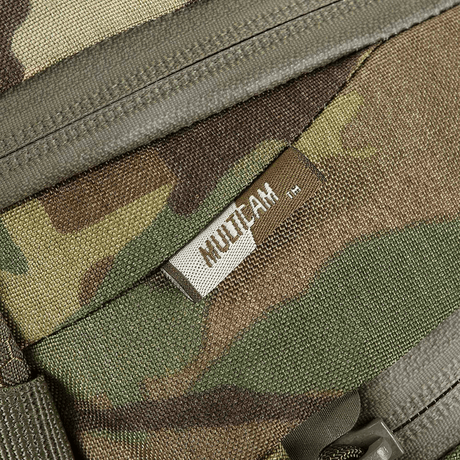 Details of M-Tac Sphaera Hex Hardsling Bag Gen.II Elite with MultiCam pattern and YKK zipper for functional use.