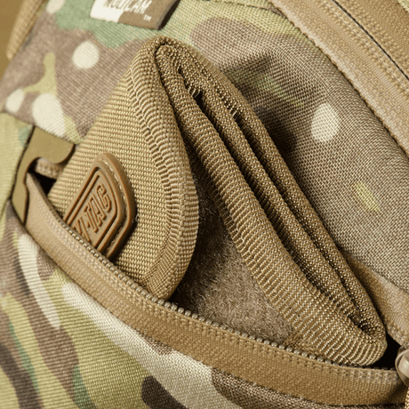 M-Tac Sphaera Hex Hardsling Bag Gen.II Elite in Cordura material with concealed weapon compartment. Focus on military style and functionality.