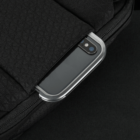 M-Tac Sphaera Hex Hardsling Bag Gen.II Elite with phone pocket, black Cordura, for secure storage.