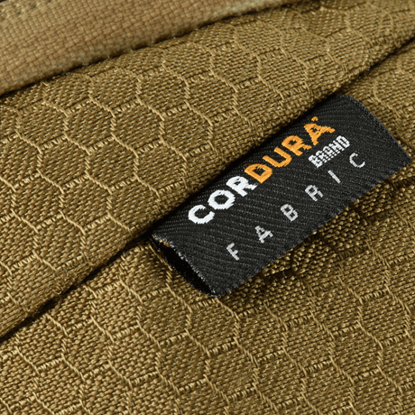 Close-up of Cordura fabric on M-Tac Sphaera Hex Hardsling Bag Gen.II Elite, with hex pattern and durable construction.