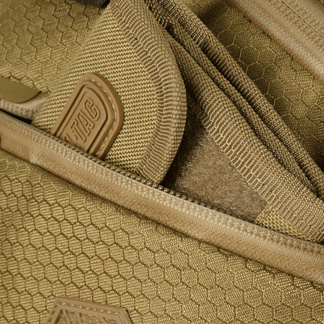 M-Tac Sphaera Hex Hardsling Bag Gen.II Elite with zipper closures and hexagon texture, focused on robust functionality.