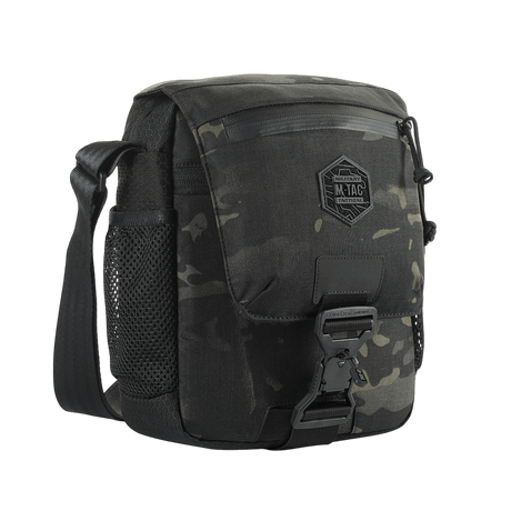 M-Tac Satellite Magnet Bag Elite Hex in Cordura with adjustable strap and magnetic Fidlock closure, camouflage design for concealed carry.