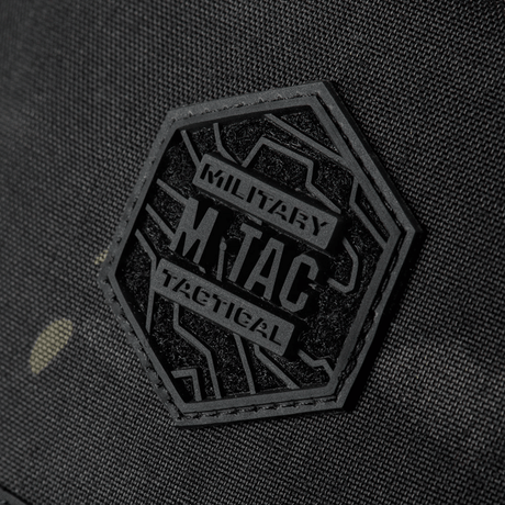 M-Tac Satellite Magnet Bag Elite Hex, detail photo of bag with military tactic logo, multifunctional organizer in Cordura material.