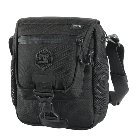 M-Tac Satellite Magnet Bag Gen. II Elite Hex in black Cordura Hex with magnetic closure and NIJ certification, gallery position 1.