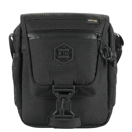 M-Tac Satellite Magnet Bag Gen. II Elite Hex in black Cordura Hex with magnetic closure, tablet-style design and NIJ certification, gallery position 1.