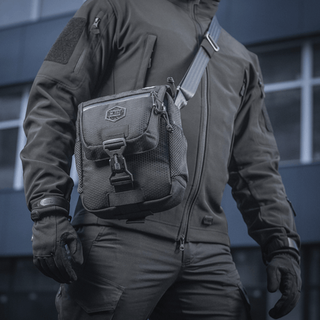 M-Tac Satellite Magnet Bag Gen. II Elite Hex in black Cordura Hex materials with NIJ certification, shown in gallery position 1.