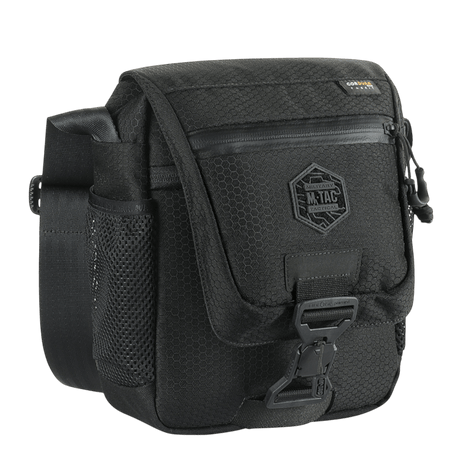 M-Tac Satellite Magnet Bag Gen. II Elite Hex in black Cordura Hex with magnetic closure, tablet-style design and NIJ certification, gallery position 1.