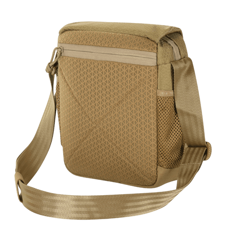 M-Tac Satellite Magnet Bag Gen. II Elite Hex in sand-colored Cordura Hex with NIJ certification, shown in gallery position 1 with adjustable shoulder strap.