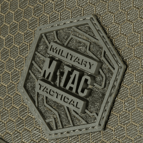 Close-up of M-Tac Satellite Magnet Bag Gen. II Elite Hex showing Cordura texture and M-Tac logo.