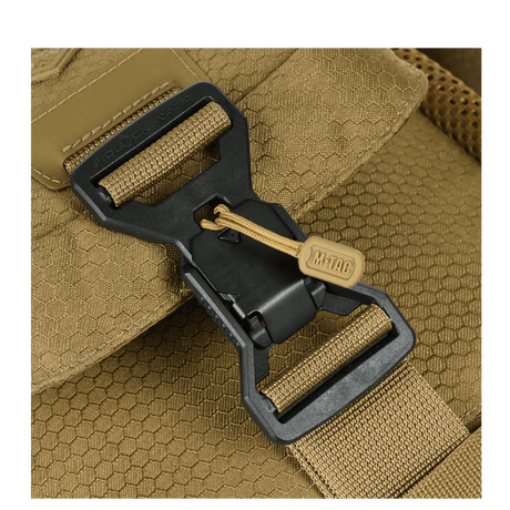 Close-up of M-Tac Satellite Magnet Bag Gen. II Elite Hex with durable Woojin buckles.
