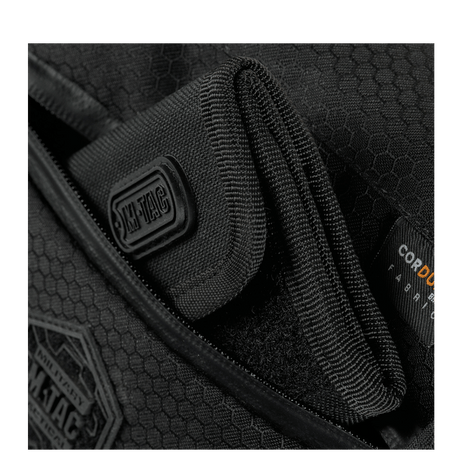 M-Tac Satellite Magnet Bag Gen. II Elite Hex in black Cordura Hex with NIJ certification, focus on durability and functionality, gallery position 1.