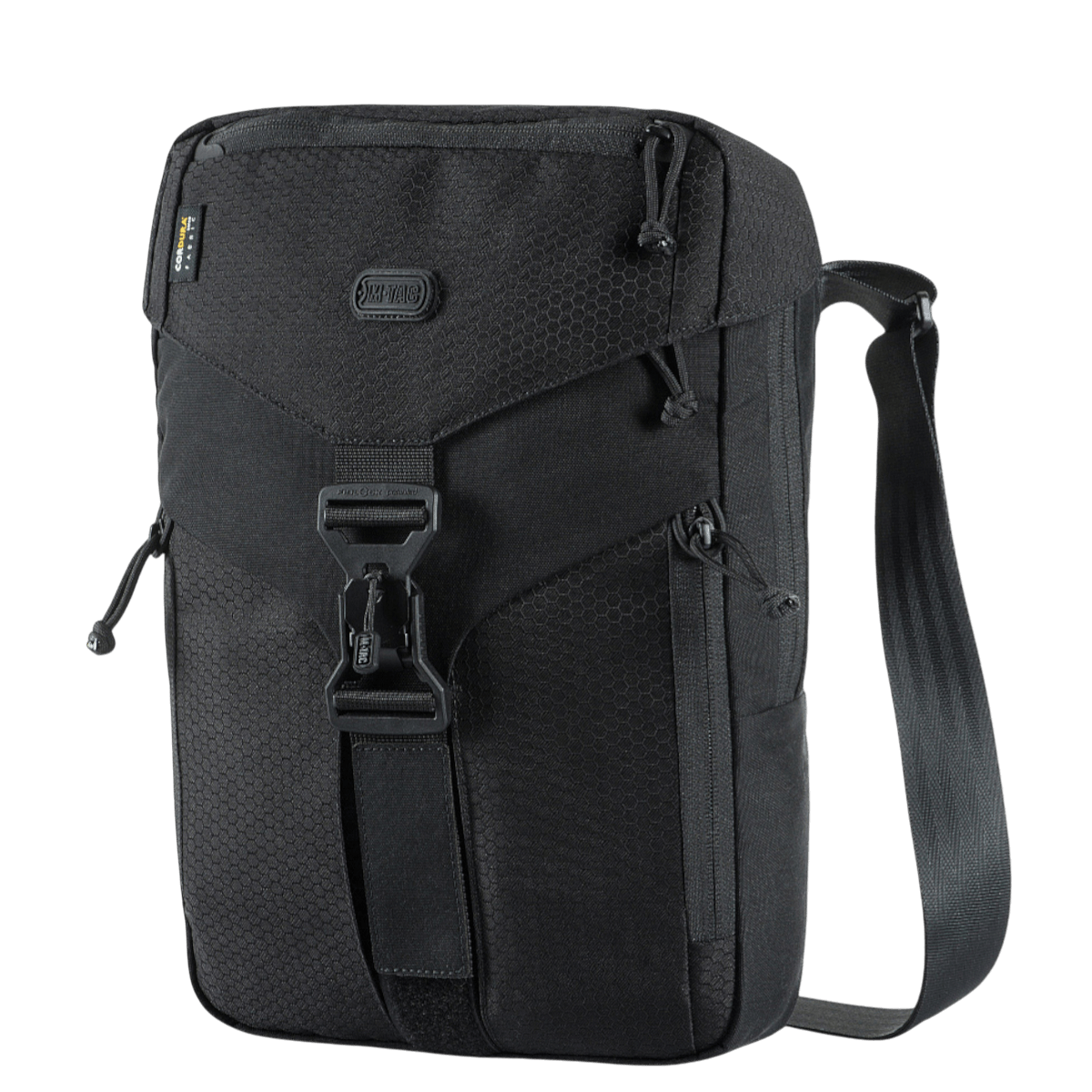M-Tac Magnet XL Taske Elite Hex med FidLock låsesystem og Velcro-panel, ideel sachestaske med skulderrem i sort design.
