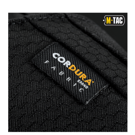 Close-up of M-Tac Magnet XL Bag Elite Hex showing Cordura fabric details and M-TAC logo.