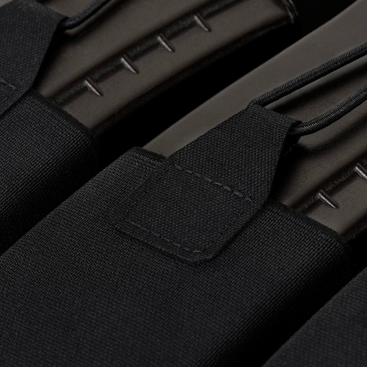 M‑Tac Elastisk Triple Magazine Pouch Elite med Cordura 500D og plads til tre AK/AR-magasiner, nem adgang og pålidelig fiksering.