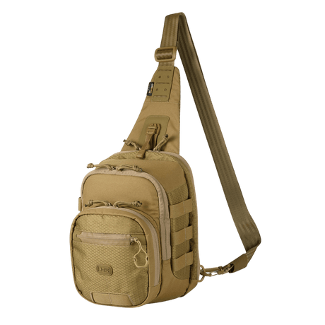 M‑Tac Cross Bag Elite Hex in Cordura 500, practical sling pack for everyday and tactical carry, 5 L volume, beige