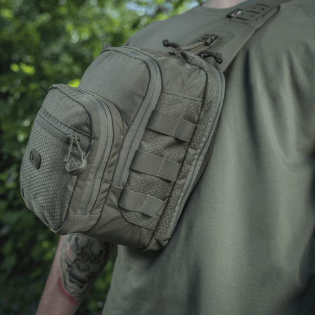 M-Tac Cross Bag Elite Hex in Cordura 500, a one-shoulder sling pack, perfect for daily use. Durable bag with tactical design.