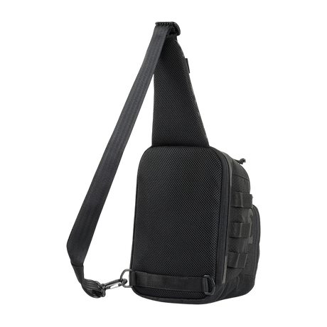 M-Tac Cross Bag Elite Hex, compact black sling pack for daily and tactical use, 5 liters, Cordura 500.