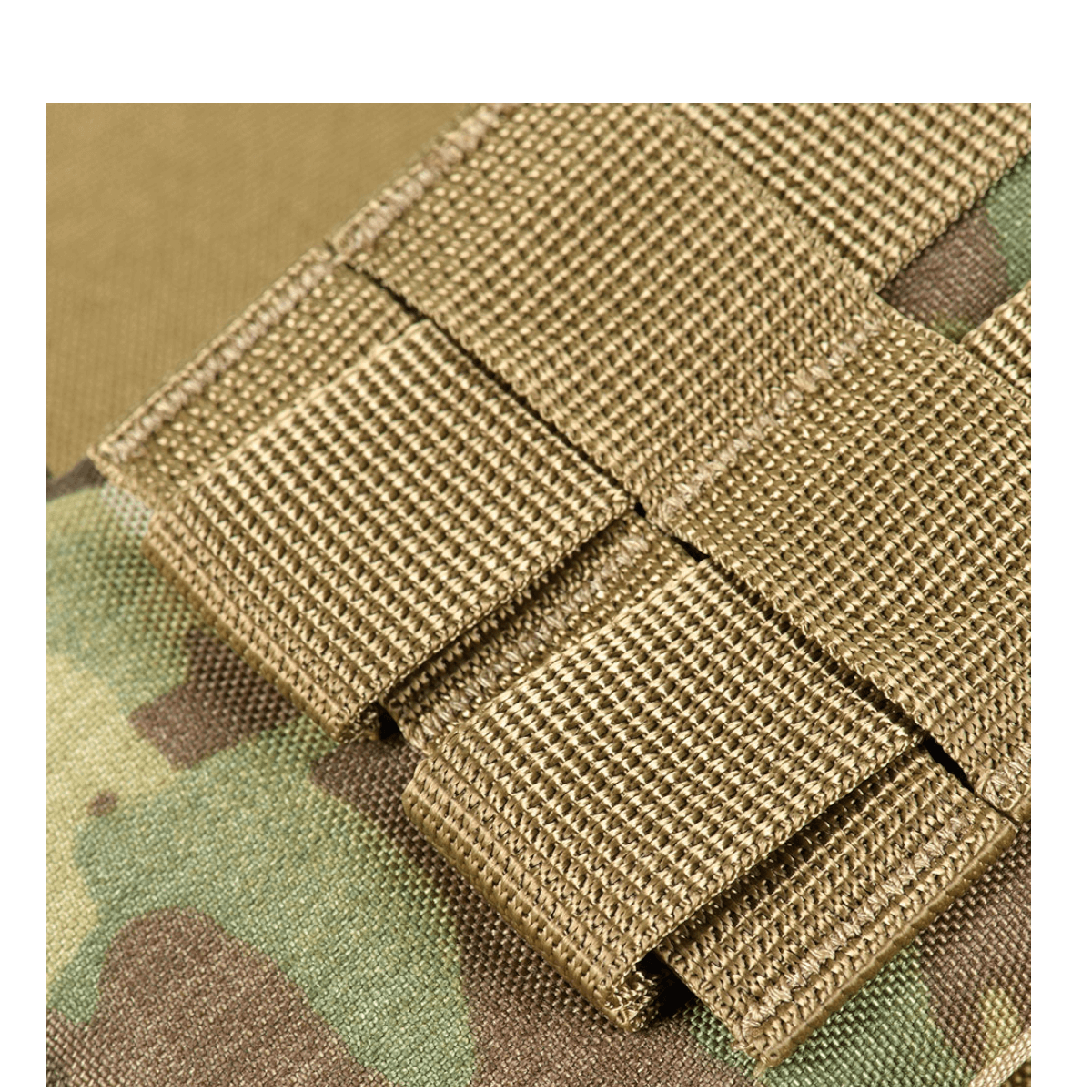 Detaljefoto af M-Tac Smartphone Lomme Elite Large Hex lavet af CORDURA HEX med magnetisk spænde, perfekt til smartphone op til 6,5 tommer.