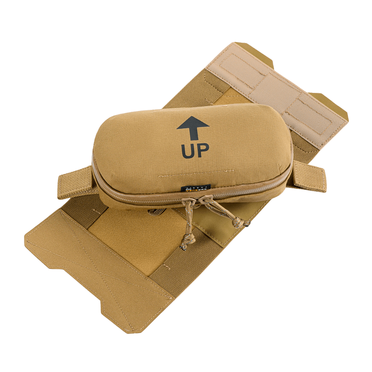 M‑Tac Horizontal Medical Pouch Elite i Cordura 500D med YKK AquaGuard lynlås og aftagelig organizer, ideel til førstehjælp i felten.