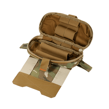 M‑Tac Horizontal Medical Pouch Elite førstehjælpskit i Cordura med YKK AquaGuard lynlås og organizer til feltbrug.