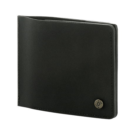 M-Tac Slim Elite Gen. II in black polymer composite with compact and stylish design, branded brass stud on the front.