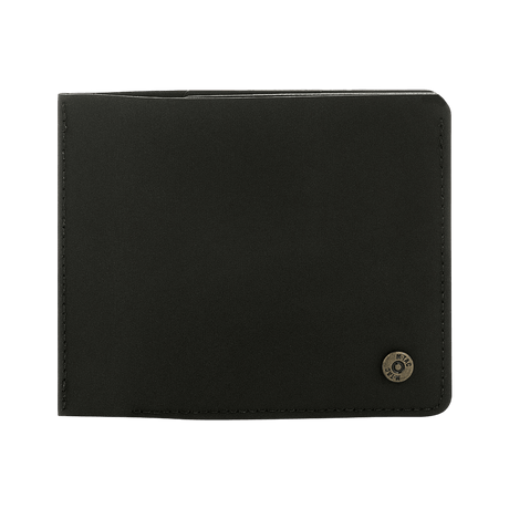 M-Tac Slim Elite Gen. II compact black wallet with brass stud, designed for cash and cards.
