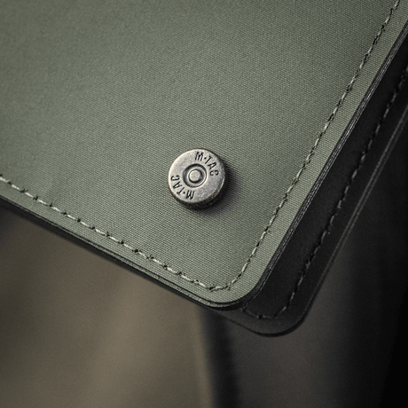 M-Tac Slim Elite Gen. II wallet with branded brass stud, compact design. Perfect for storing cash and cards.