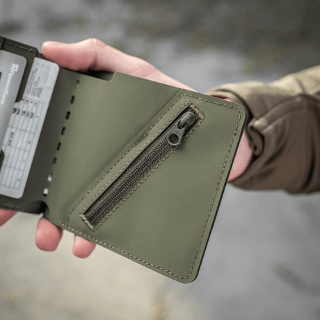 M-Tac Slim Elite Gen. II with card and coin pocket, compact and wear-resistant polymer, modern design for cash and cards.