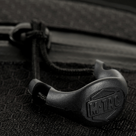 Close-up of M-Tac Sling Pistol Bag Elite Hex zipper and details.
