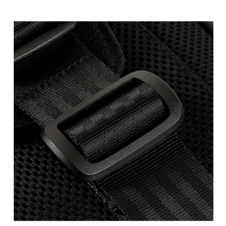Close-up of M-Tac Sling Pistol Bag Elite Hex adjustable shoulder strap with sturdy buckle.