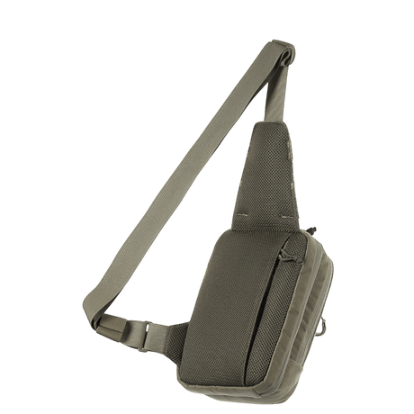 M-Tac Sling Pistol Bag Elite Hex in Cordura 1000D, comfortable and stylish with adjustable shoulder strap and YKK zippers, side view.