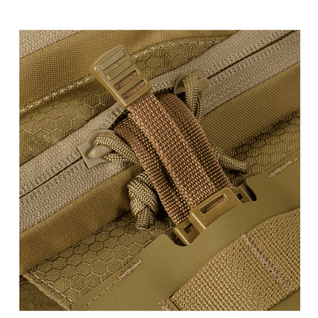 M-Tac Sling Pistol Bag Elite Hex detail showing Cordura Hex fabric and YKK zipper.