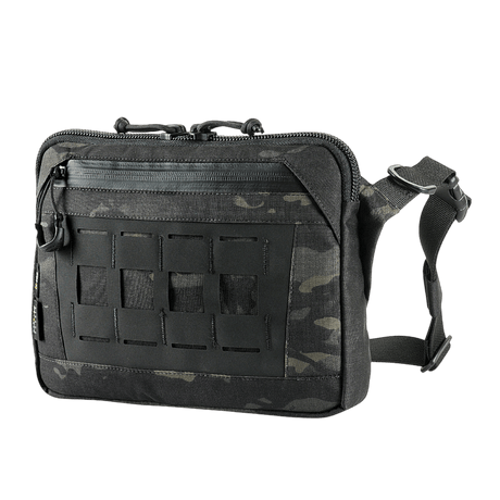M-Tac Admin Bag Elite in Cordura 500D material with adjustable shoulder strap and black camouflage