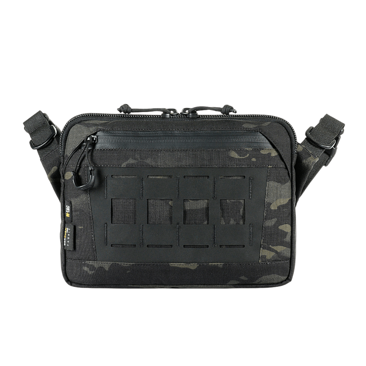 M-Tac Admin Taske Elite i sort med holdbart Cordura 500D materiale og justerbar skulderrem, perfekt til stilfuld og praktisk brug.