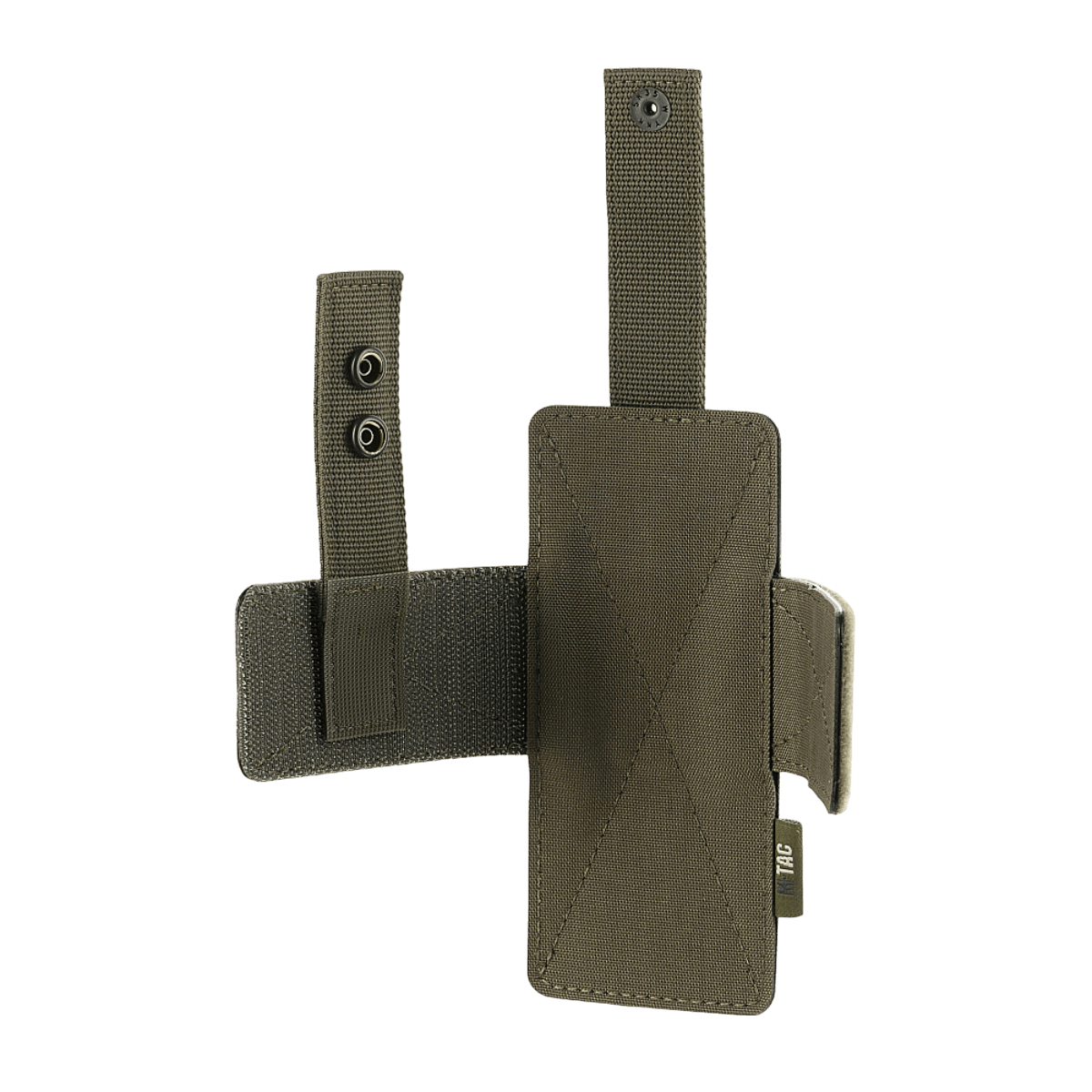 M-Tac Modulært Universalt Hylster med Lås Light til taktiske tasker og rygsække, justerbar til de fleste pistoler med velcro-fastgørelse.