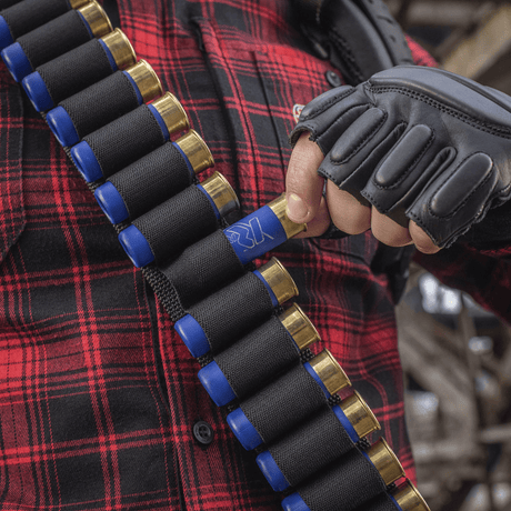 M-Tac Bandolier Elite for hunting with cartridges, designed for quick access, 55-shell capacity, ergonomic and durable construction.