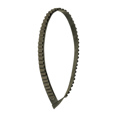 M-Tac Bandolier Elite, practical ergonomic hunter’s belt for 55 shells, caliber 12/16, with double straps and elastic, side view.