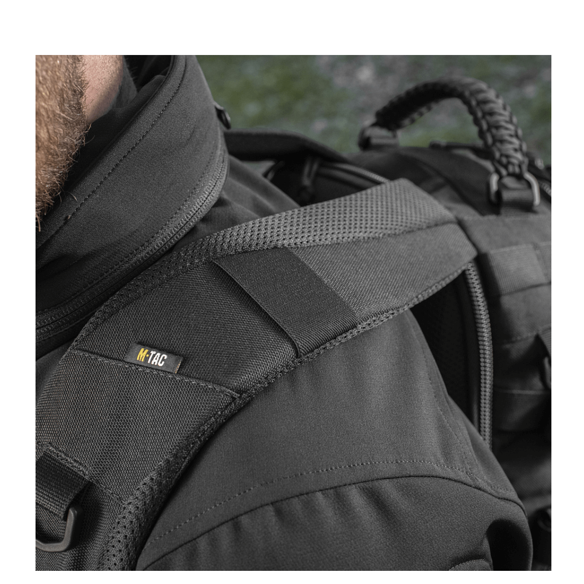 M-Tac Mission Pack Elite rygsæk med ergonomisk design, holdbar Cordura 1000D, og MOLLE LASER CUT-system for øget funktionalitet.