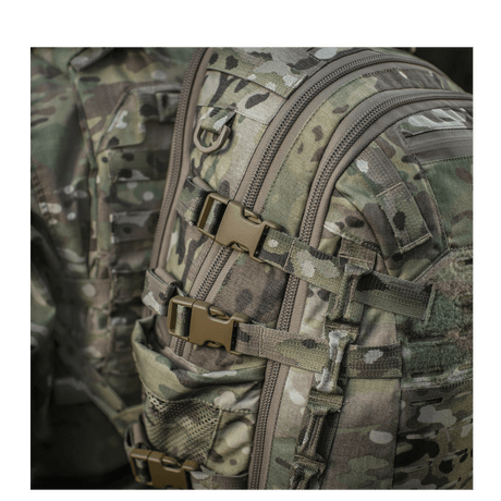 M-Tac Mission Pack Elite backpack in durable Cordura 1000D with MOLLE LASER CUT system for maximal functionality and protection.