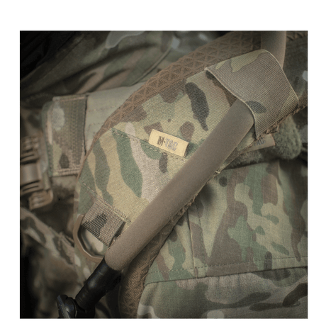 M-Tac Mission Pack Elite with durable Cordura 1000D and MOLLE LASER CUT system in camouflage design, close detailed view.