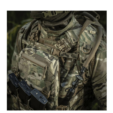 M-Tac Mission Pack Elite backpack in camouflage pattern with MOLLE LASER CUT system, designed for durability and functionality.