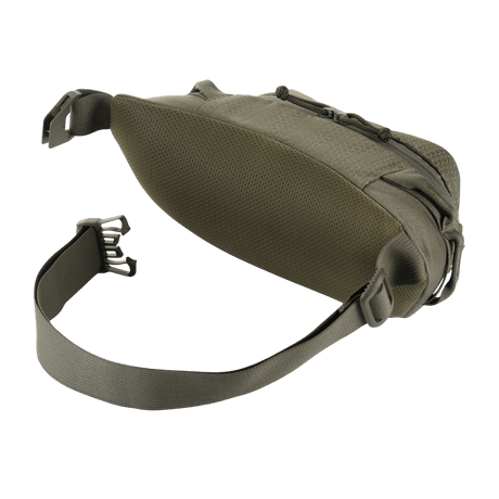M‑Tac Belt Bag Elite Hex in Cordura 500D with modular pockets and YKK zippers, viewed from below, perfect for everyday use and tactical gear.
