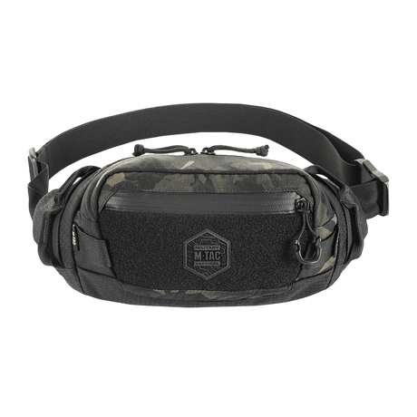 M‑Tac Belt Bag Elite Hex in Cordura with two storage compartments, YKK zippers and Woojin buckles, ideal for everyday use and tactical gear.