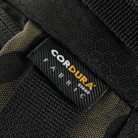 M‑Tac Elite Hex belt bag in Cordura fabric, close-up showing detailed branding.