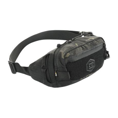 M‑Tac Elite Hex belt bag in Cordura with stylish design and YKK zippers, ideal for everyday use. Features two compartments and a Velcro panel.