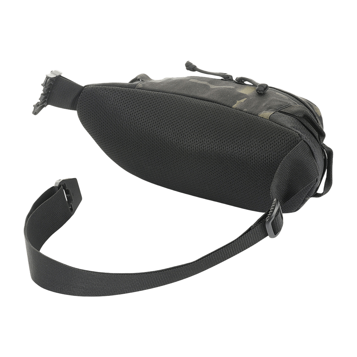 M‑Tac Bæltetaske Elite Hex i Cordura med justerbar rem set fra siden, kompakt og funktionel til hverdagsbrug eller taktisk udstyr.