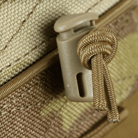 Close-up of zipper and cord on M-Tac Double Magazine Pouch for AK Gen.3 with Cordura 1000D material