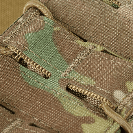 Close-up of M-Tac Double Magazine Pouch for AK Gen.3 with Cordura 1000D and MOLLE-compatible features