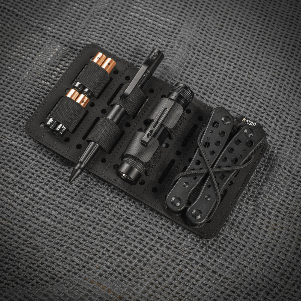 M-Tac Modul Insert Molle 11x19, Laser Cut til EDC-kit opbevaring og organisering i tasker, robust polymerkomposit, sort design.