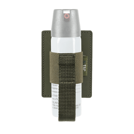 M-Tac modular insert for pepper spray mounted with elastic and strap, lightweight and compact for EDC organization with Velcro panel.